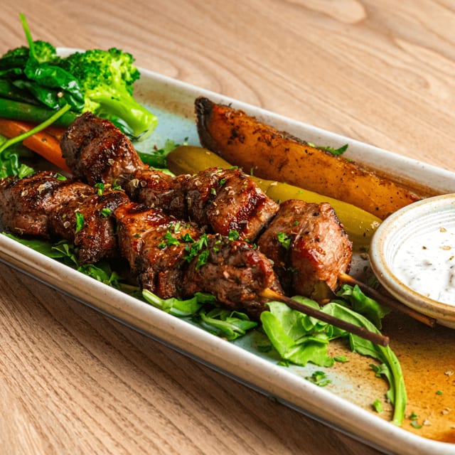 Lamb Souvlaki.